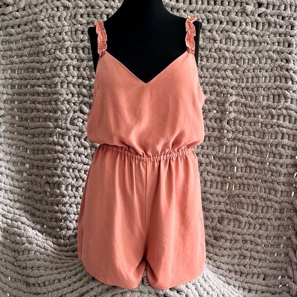 Aritzia Wilfred Melodie Romper Orange Size Medium - Picture 3 of 16